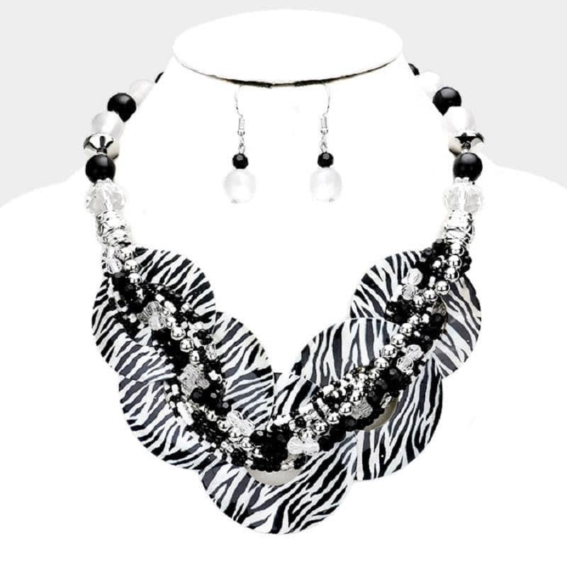 Zebra Print Necklace