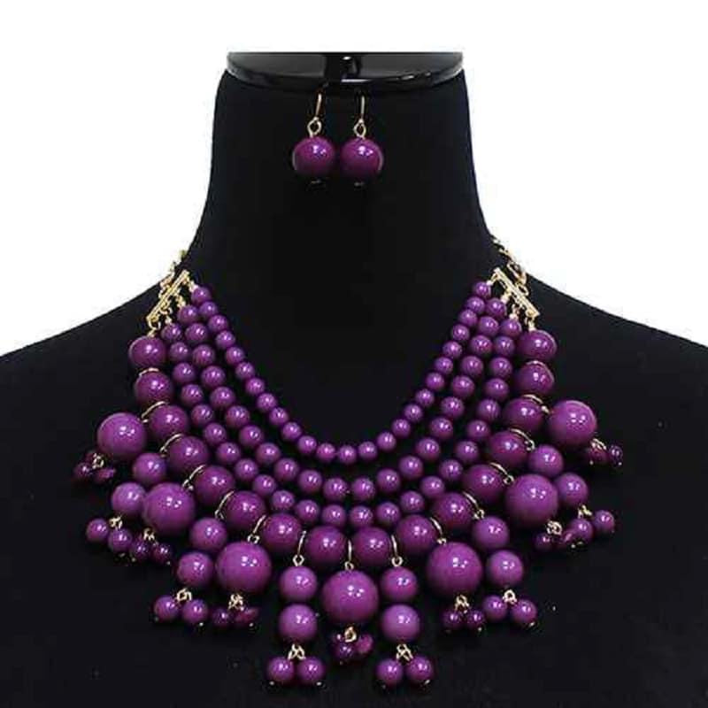 Purple Pearl Necklace