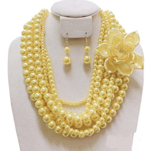 Yellow Pearl Necklace