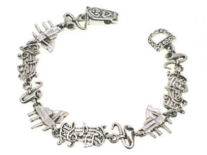 Piano and Music Note Theme Magnetic Bracelet